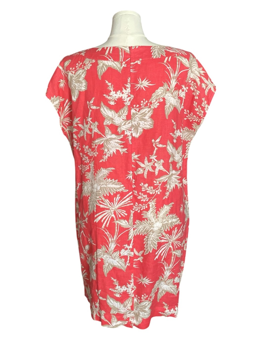 J.Jill Love Linen Tropical Floral Print 100% Linen Coastal Shift Dress Size XLP - Picture 6 of 12